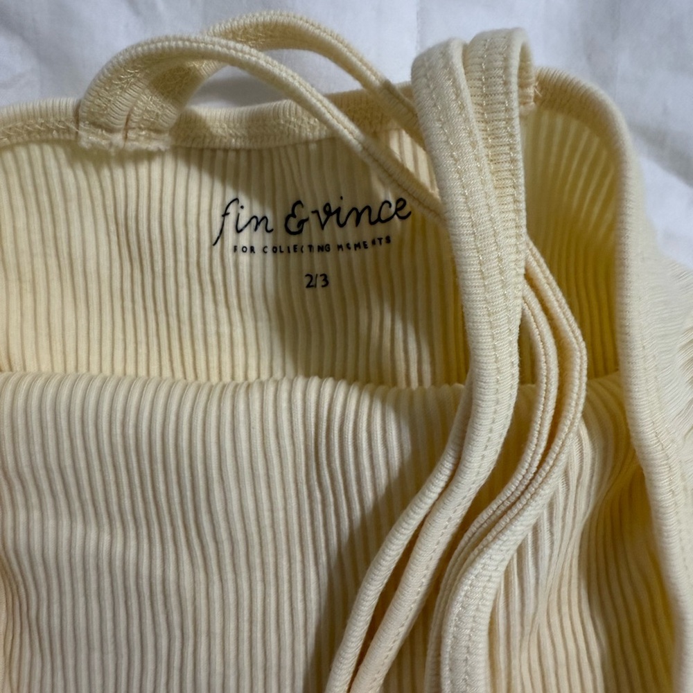 Yellow Ribbed Kids Bodysuit - Picture 3 of 3